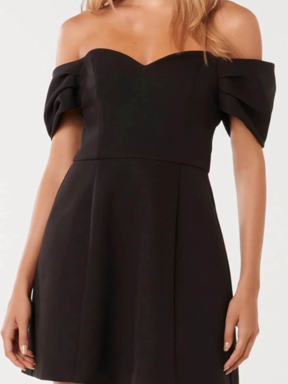 Ever New Black One-Shoulder Mini Dress
